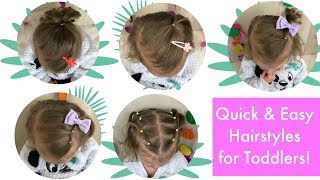 5 quick and easy toddler hairstyles thin hair [upl. by Campos]