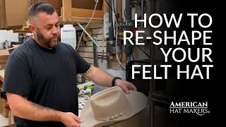 How To Reshape Your Western Felt Hat [upl. by Enitnelav]