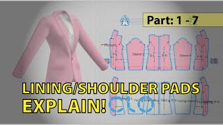 Part 1 CLO 3DPreparing and Sewing a Blazer with LiningShoulder Pads in CLO 3D [upl. by Fields972]