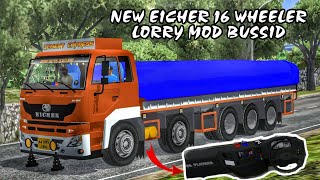 NEW EICHER 16 WHEELER LORRY MOD IN BUS SIMULATOR INDONESIA  TRUCK MOD BUSSID [upl. by Davison]