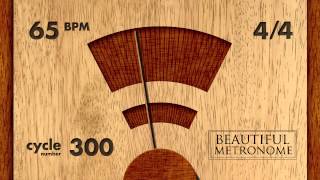 65 BPM 44 Wood Metronome HD [upl. by Downe819]