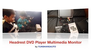 Headrest DVD Player Multimedia Monitor by Yunshangauto [upl. by Ellora]