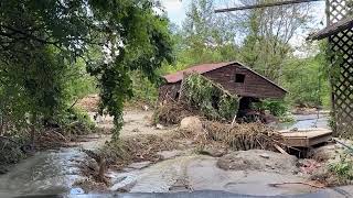 Video shows damage debris piles from Vermont flooding [upl. by Ellery]