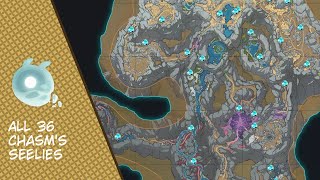 All 36 Chasm Top and Bottem Seelies Locations Genshin Impact [upl. by Neeleuqcaj]