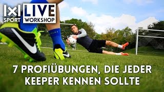 7 Torwartübungen die jeder Keeper kennen sollte LIVE WORKSHOP [upl. by Redyr945]