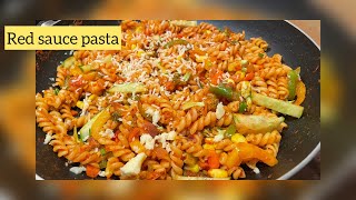 veg fried  red sauce pasta  pasta recipes  tamil pasta with vegtables [upl. by Dnomed703]