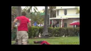 VITALYNESS DTP How to pick up girls Miami zombie prank [upl. by Ierdna]