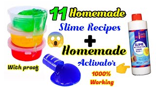 How to make slime activator at home with proofHomemade slimeslime without glue100working slime 😱 [upl. by Adelia123]