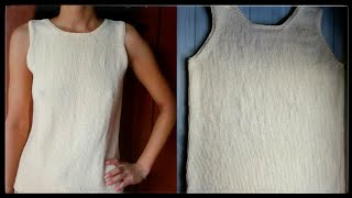 How to knit tank top bottom up knitting tutorial [upl. by Smart]