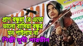 প্রাণ বন্ধুয়া রে এতো ভালো বাসিয়া বন্ধুর মন পাইলাম না সুমী পারভীন  prano bondhua re eto valobashi [upl. by Edecrem]