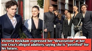 Victoria Beckham expressed her quotdevastationquot at her son Cruzs alleged adultery saying she is quot [upl. by Aisital161]