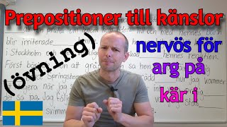 Prepositioner och känslor välj rätt preposition SFI [upl. by Freed]