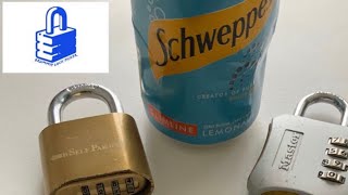 28 Lock Picking for Beginners  Open Master 4 digit combination lock with tin Schweppes drinks can [upl. by Drarej]