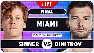 SINNER vs DIMITROV • ATP Miami Open 2024 Final • LIVE Tennis PlaybyPlay Stream [upl. by Madlin906]