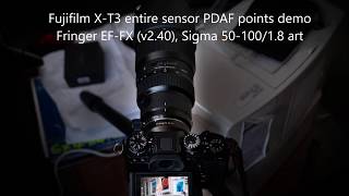 Fringer EFFX Fujifilm XT3 and Sigma5010018 PDAF demo entire sensor coverage [upl. by Barret]