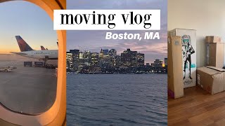 POST GRAD moving to BOSTON vlog 2022  traveling unboxing furniture huge target haul  more [upl. by Elwin424]