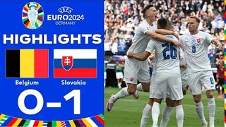 Belgio  Slovacchia 01 gol e highlights euro 2024 [upl. by Ettezus234]