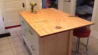 Ikea Varde Four Drawer Kitchen Island Assembly Tutorial [upl. by Alyat]