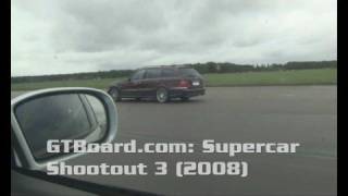 Mercedes E55 AMG vs Mercedes E63 AMG Estate  GTBoardcom [upl. by Dimitry372]