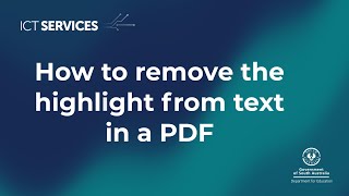 Adobe Acrobat  How to remove the highlight from text in a PDF [upl. by Edelman]