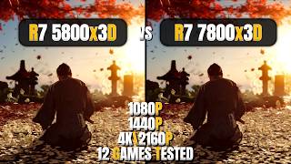 AMD Ryzen 7 5800x3D vs Ryzen 7 7800x3D  1080P 1440P 4K  Mega Comparison  4070 Ti Super [upl. by Midge]