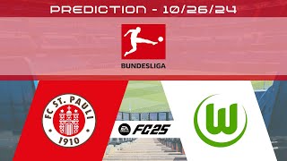 St Pauli vs Vfl Wolfsburg  Prediction  202425 Bundesliga  EA FC 25 [upl. by Lou]