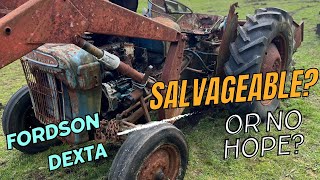 Beyond salvageable I bought a VERY rusty tractor Part 1 of 2 [upl. by Latonia529]