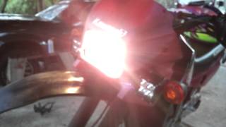 KLR 650 relay lights [upl. by Ynaffad]