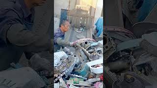 Automobile scrap metal parts recycling process [upl. by Skiba]