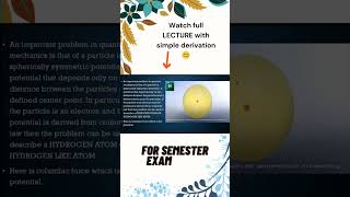 WHAT is Spherically symmetric potential🤷 central potential 🔥😎physics quantum iitjam csirnet [upl. by Cordelia]