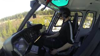 Airbus H125AS350 B3e Helicopter ash spraying Finland tuhkalannoitus [upl. by Carree29]