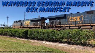 Railfanning At Waycross Georgia Massive CSX Manifest [upl. by Graham]