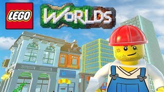 LEGO Worlds  LEGO City Building TOWN HALL Police Station amp More LEGO Worlds [upl. by Elleoj]