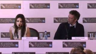 54th BFI LFF Black Swan Press Conference  Mila Kunis  Vincent Cassel [upl. by Lashonde932]