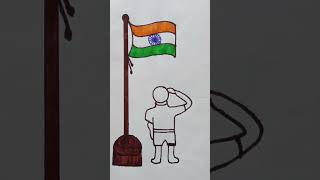 Independence day drawing🇮🇳 india trendingshorts viralshorts youtubeshorts ytshortsytviralarmy [upl. by Mellitz]