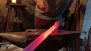 Forging damascus sword [upl. by Haram]