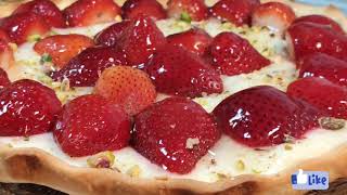 RECETTE TARTE A LA FRAISE ET CRÈME PÂTISSIÈRE CUSINE MALIYAتورتة الفراولة  سهلة وبسيطة [upl. by Disraeli]