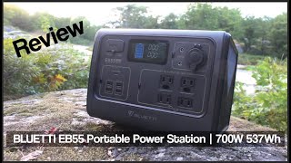 BLUETTI EB55 Portable Power Station  700W 537Wh review bluetti offgrid [upl. by Landa]