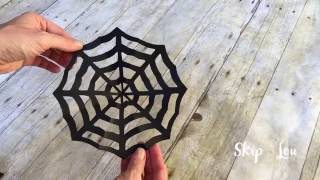 How to make a spider web out of paper [upl. by Bail]