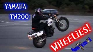 Yamaha TW200 urban wheelies [upl. by Stasny]