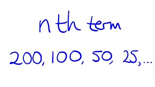 Find the nth term for a halving sequence [upl. by Kiefer]