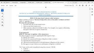 IFRS 15  REVENUE FROM CONTRACTS WITH CUSTOMERS PART 1 education accounting ifrs ias [upl. by Ayal]