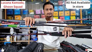 RE STOCK PRICE VIDEO 2 SECTION ROD AND 4 SECTION ROD LUCANA KOMODO BLACK MAMBA ALL ROD AVAILABLE [upl. by Aivato]