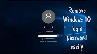 How to Remove Login Password from Windows 10 and Windows 8 [upl. by Gilbart]