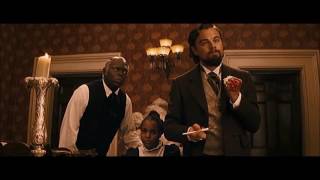 DJANGO UNCHAINED 2012 Scene quotThe right NggerquotCalvin snaps [upl. by Kohcztiy]