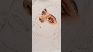 Eye Portrait Watercolor Painting For Beginners । portrait art sketch painting watercolor [upl. by Alyakim]