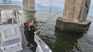 Her FIRST TIME Catching These DELICIOUS Bridge Fish CATCH amp COOK  NEW PB [upl. by Aiciles]