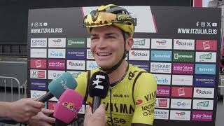 Sepp Kuss  Interview at the start  Stage 5  Itzulia Basque Country 2024 [upl. by Nobe859]