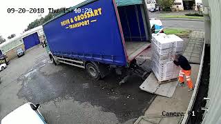 Trying to Load a Pallet on a Truck BADLY [upl. by Ching]