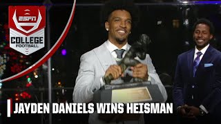 Jayden Daniels named winner for the 2023 Heisman Trophy  ESPN College Football [upl. by Aisatna]